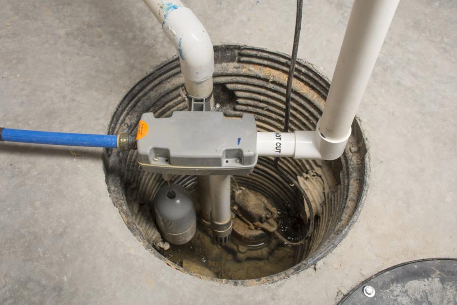 Sewer system in garage