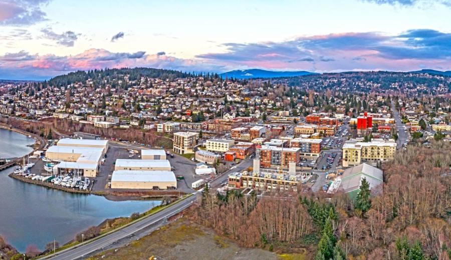 Aerial view of South Hill, WA