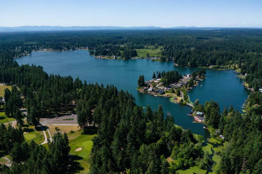 Arial view of Spanaway, WA